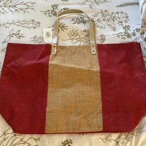 Mud pie coated jute tote
